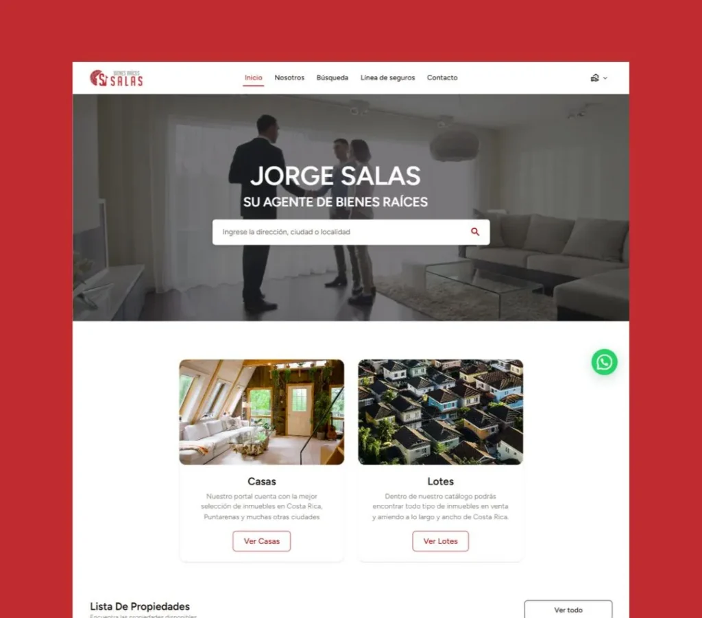 Bienes Raíces Salas Portfolio Grafiweb